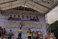 Foto : Walikota Bontang Saat Sambutan Dalam Momentum Peringatan Hari Buruh Internasional di Halaman Kantor DMPTSP Bontang