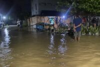 Banjir di Pemukiman Warga Gang Atletik 15 RT 33
