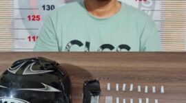 Pelaku penyalahgunaan narkoba dengan barang bukti 5,62 gram. (Doc.Humas Polres Bontang)