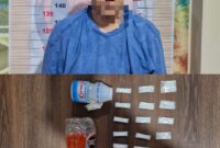 Pelaku peredaran narkoba yang diamankan Polres Bontang beserta barang bukti 27 poket sabu. (Dok. Humas Polres Bontang)