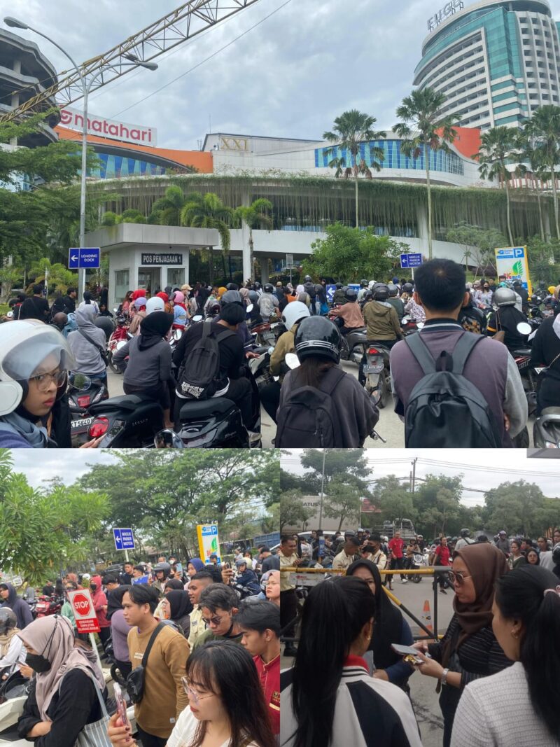 Keadaan area Big Mall Samarinda pasca insiden kebakaran yang terjadi pada Selasa dini hari (3/6/2025), pukul 00.30 WITA. (Dok. Iknnews.co/Rara)