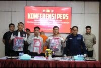 Foto: konferensi pers saat pengungkapan kasus. (Humas)