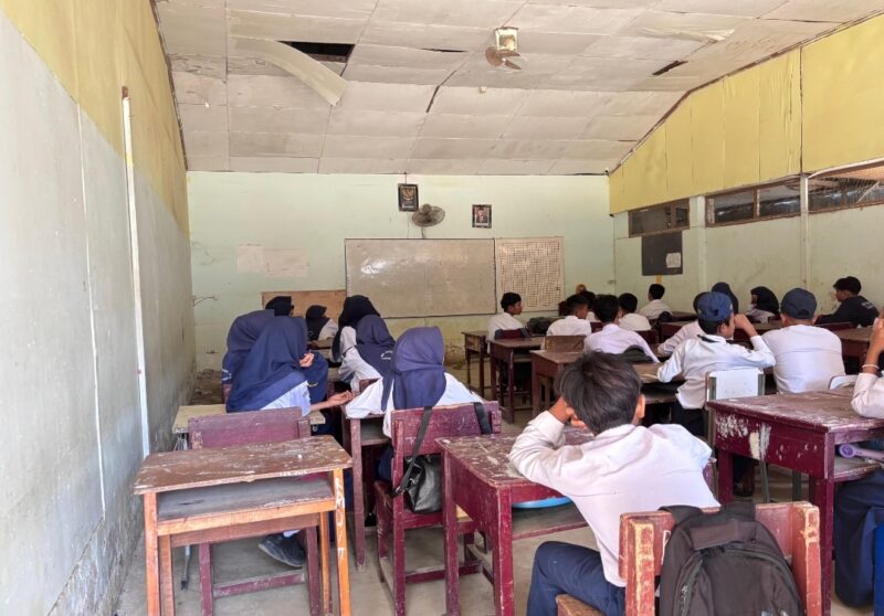 Salah satu ruangan belajar SMP Negeri 13 Samarinda Utara. (Dok. IKNNews.co/Rara)